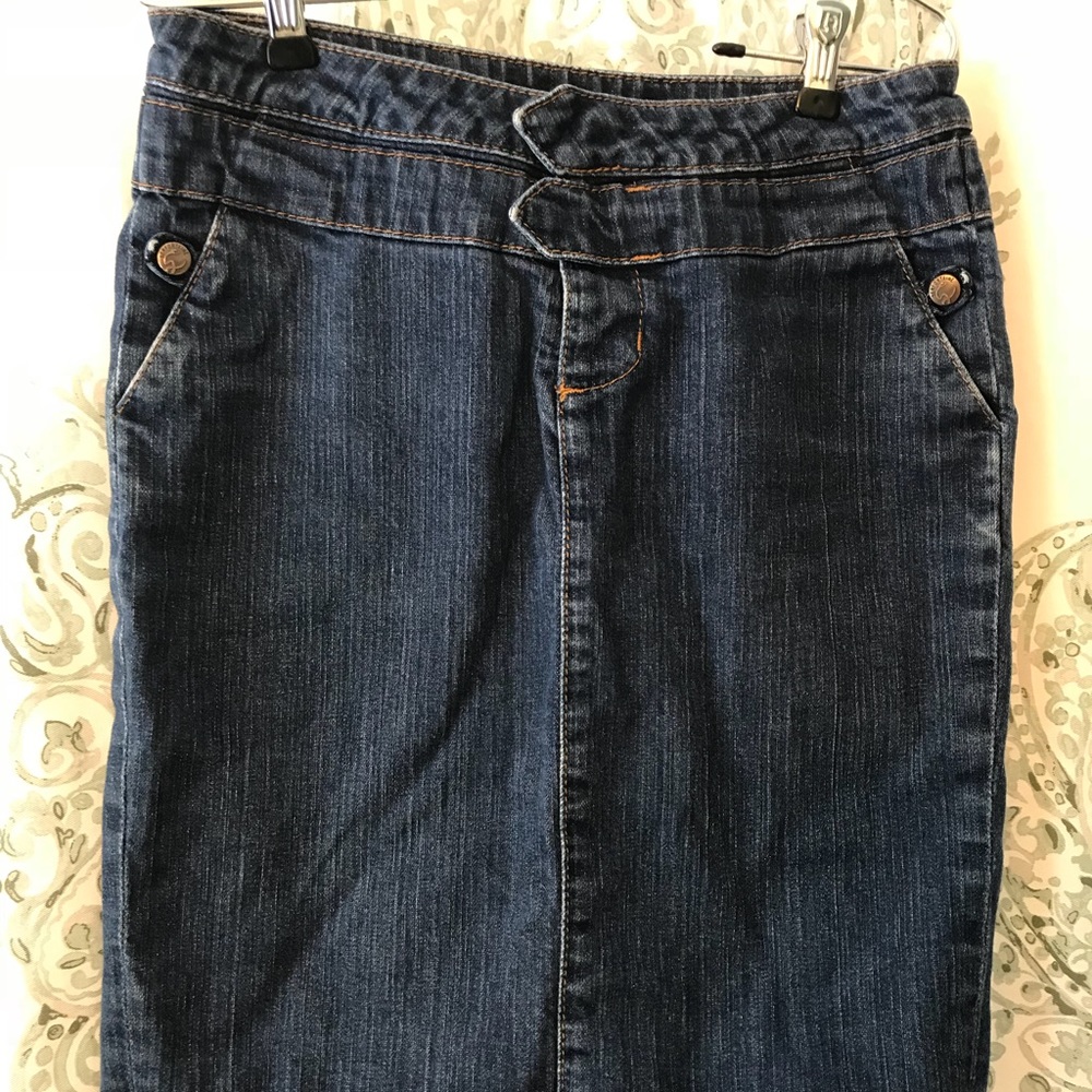 Serfontaine Denim Pencil Skirt